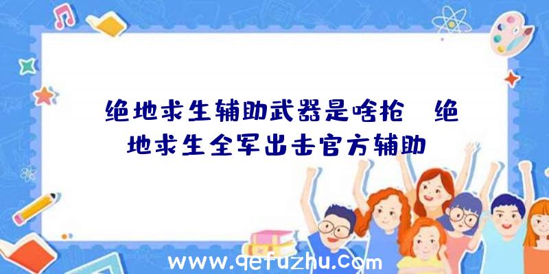 「绝地求生辅助武器是啥枪」|绝地求生全军出击官方辅助